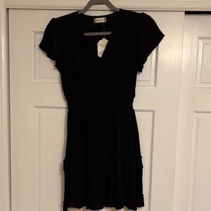 Altar’d State Black Black Mini Dress